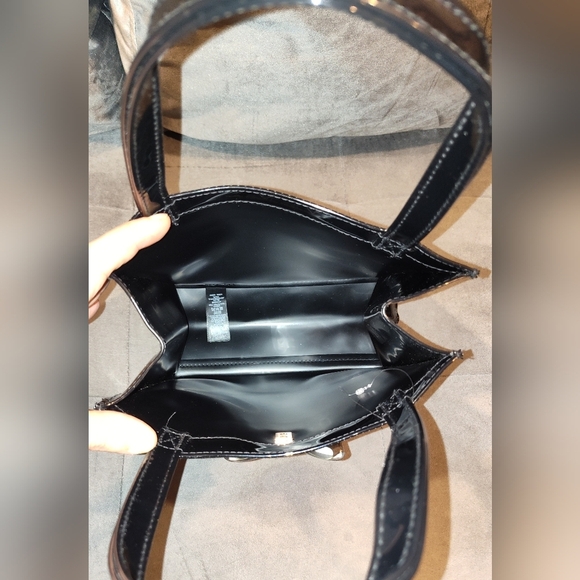 Ted Baker Patent Leather Mini Tote Bow Bag Black - Picture 9 of 16